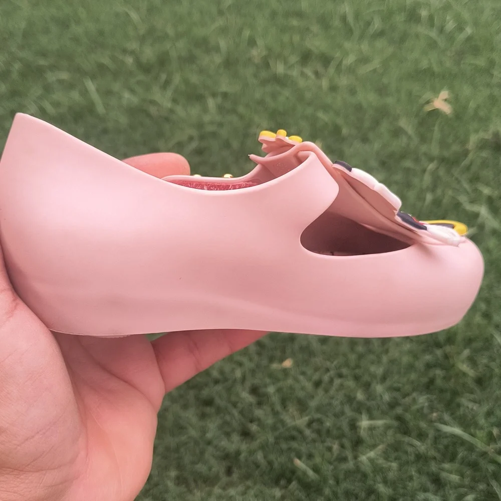 Mini Melissa Mickey And Minnie Kissing Shoe Sz 7-8 Kids